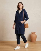Bluza kangurka z kapturem - Długa - Granatowa